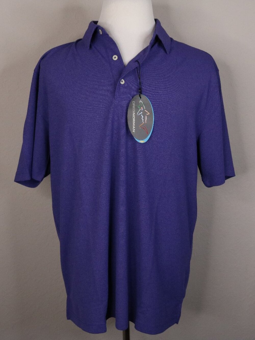Greg Norman Men's Golf Shirt * NEW NWT * Purple XL Extra Large * Play Dry